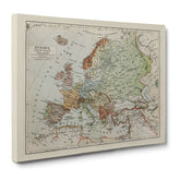 Antica Mappa Europa fine 1800 - Anno 1908